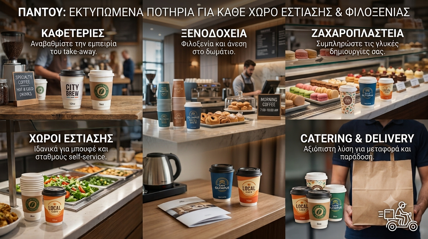 Που χρησιμοποιούνται τυπωμένα ποτήρια